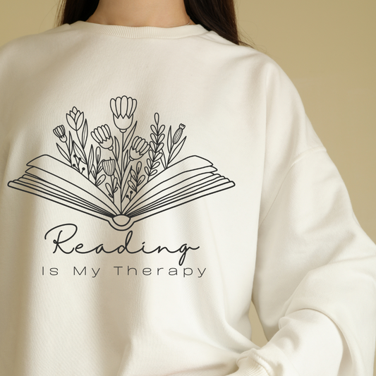 Reading Is My Therapy Unisex Sweatshirt