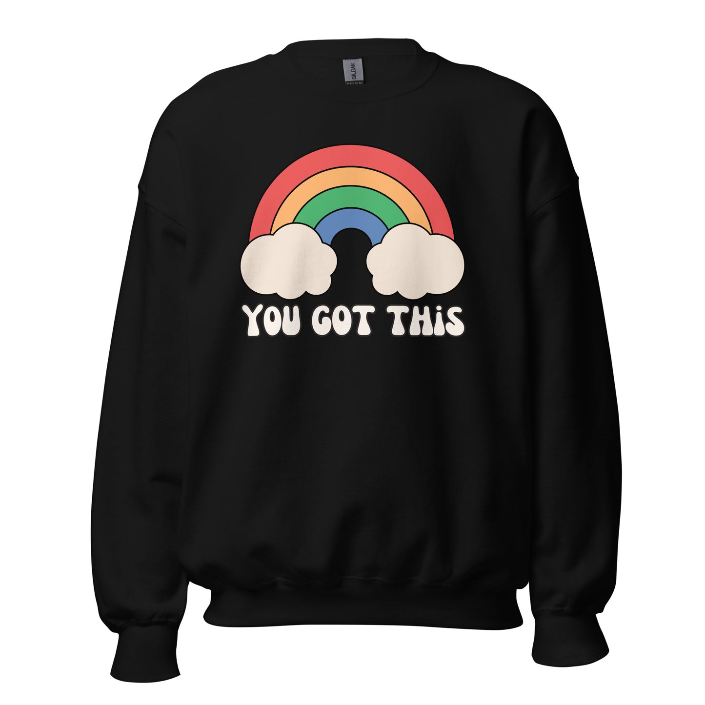 You Got This Retro Rainbow Sweatshirt, Groovy Sweatshirt, Positive Energy Shirt, Good Vibes, Positive Vibes