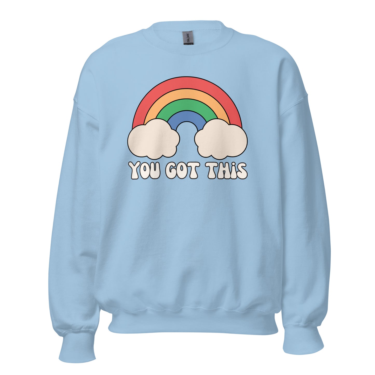 You Got This Retro Rainbow Sweatshirt, Groovy Sweatshirt, Positive Energy Shirt, Good Vibes, Positive Vibes