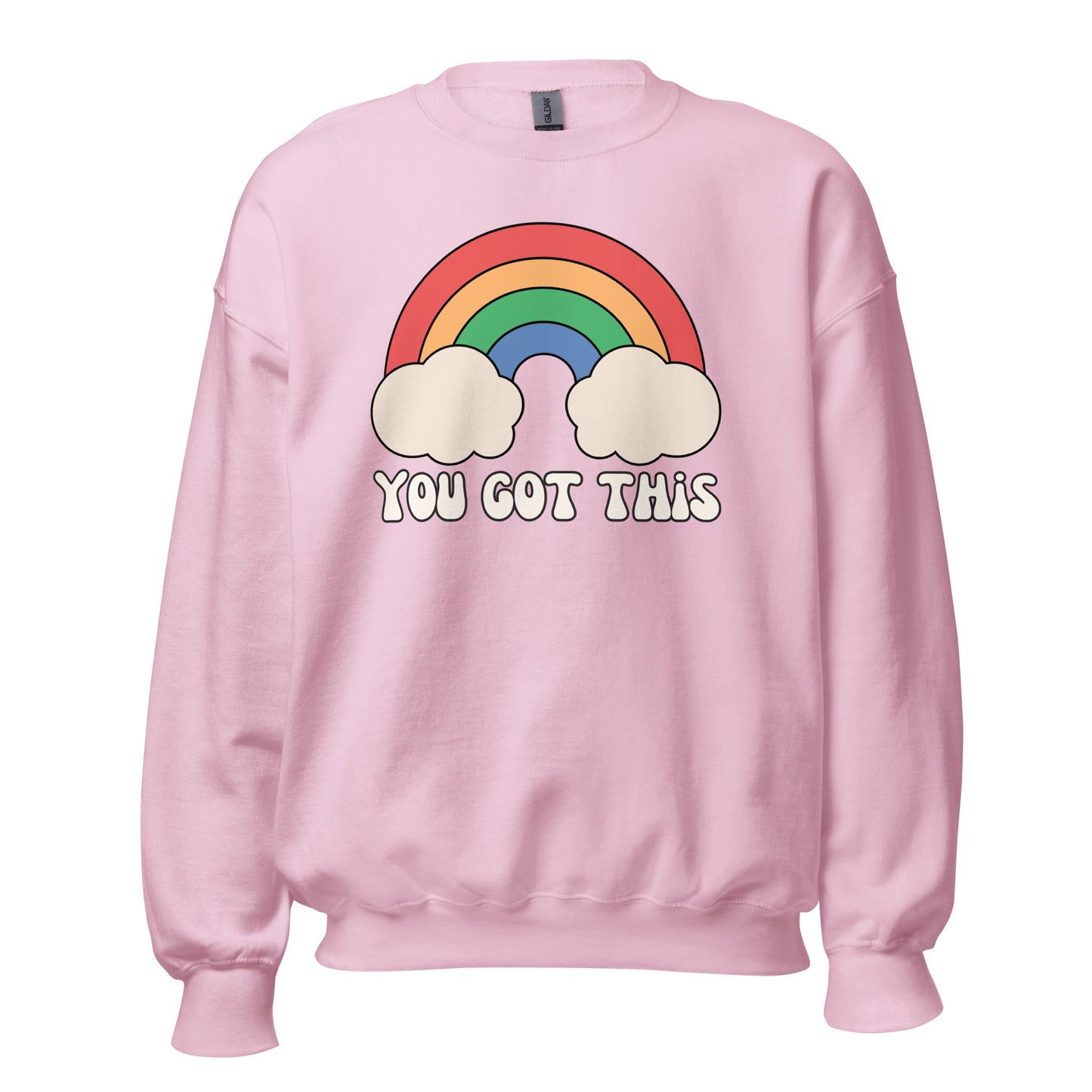 You Got This Retro Rainbow Sweatshirt, Groovy Sweatshirt, Positive Energy Shirt, Good Vibes, Positive Vibes