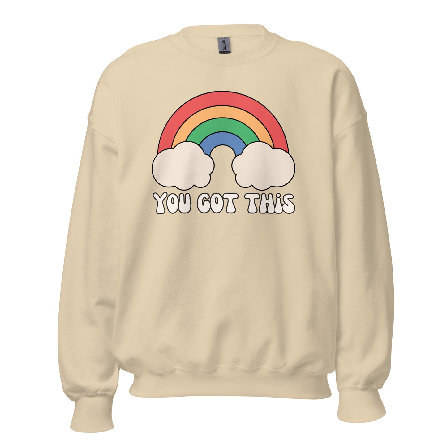 You Got This Retro Rainbow Sweatshirt, Groovy Sweatshirt, Positive Energy Shirt, Good Vibes, Positive Vibes