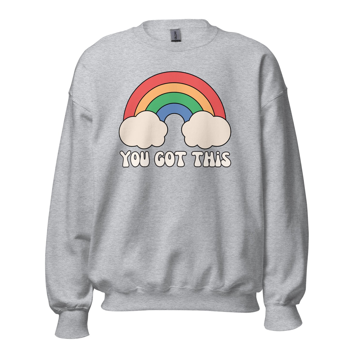 You Got This Retro Rainbow Sweatshirt, Groovy Sweatshirt, Positive Energy Shirt, Good Vibes, Positive Vibes