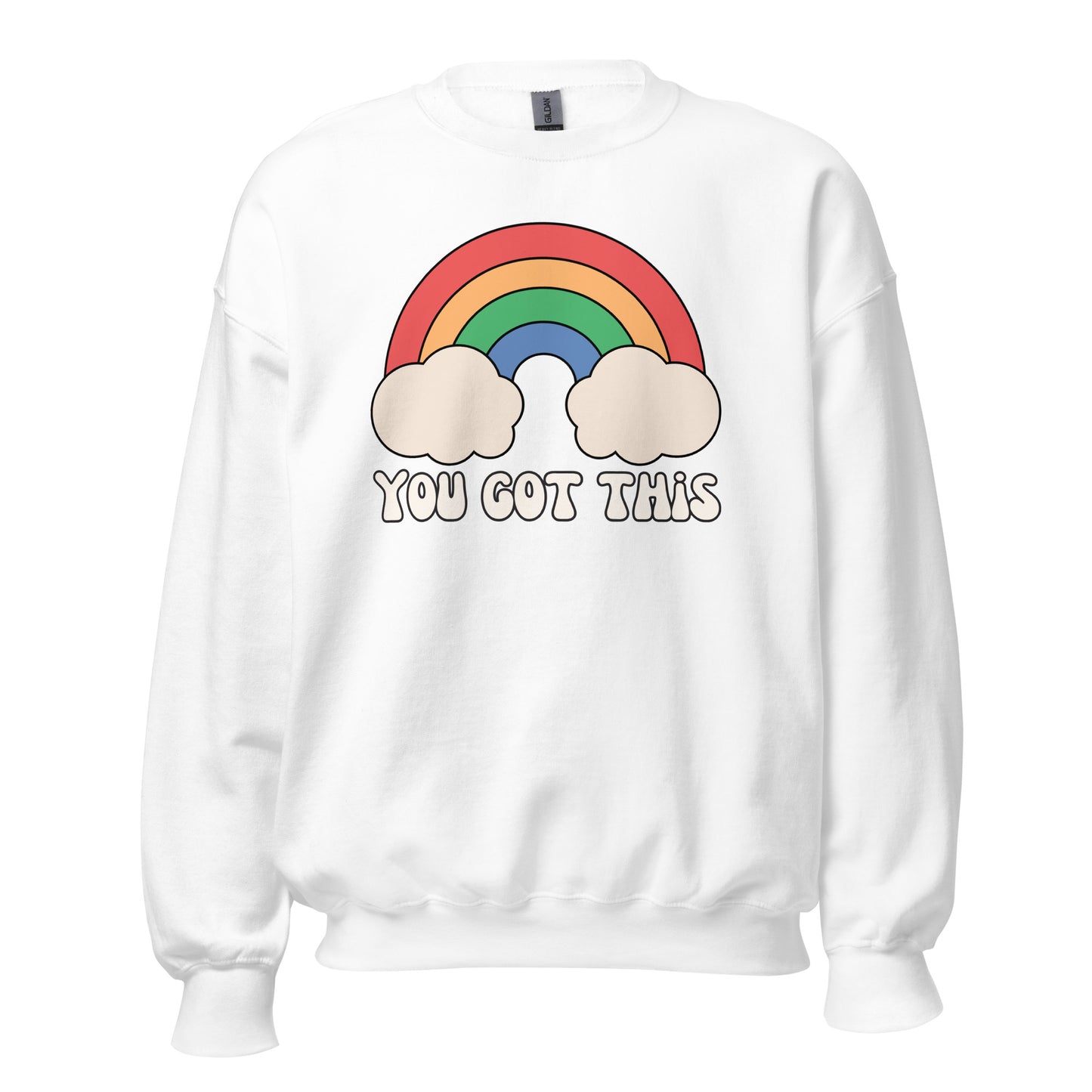 You Got This Retro Rainbow Sweatshirt, Groovy Sweatshirt, Positive Energy Shirt, Good Vibes, Positive Vibes